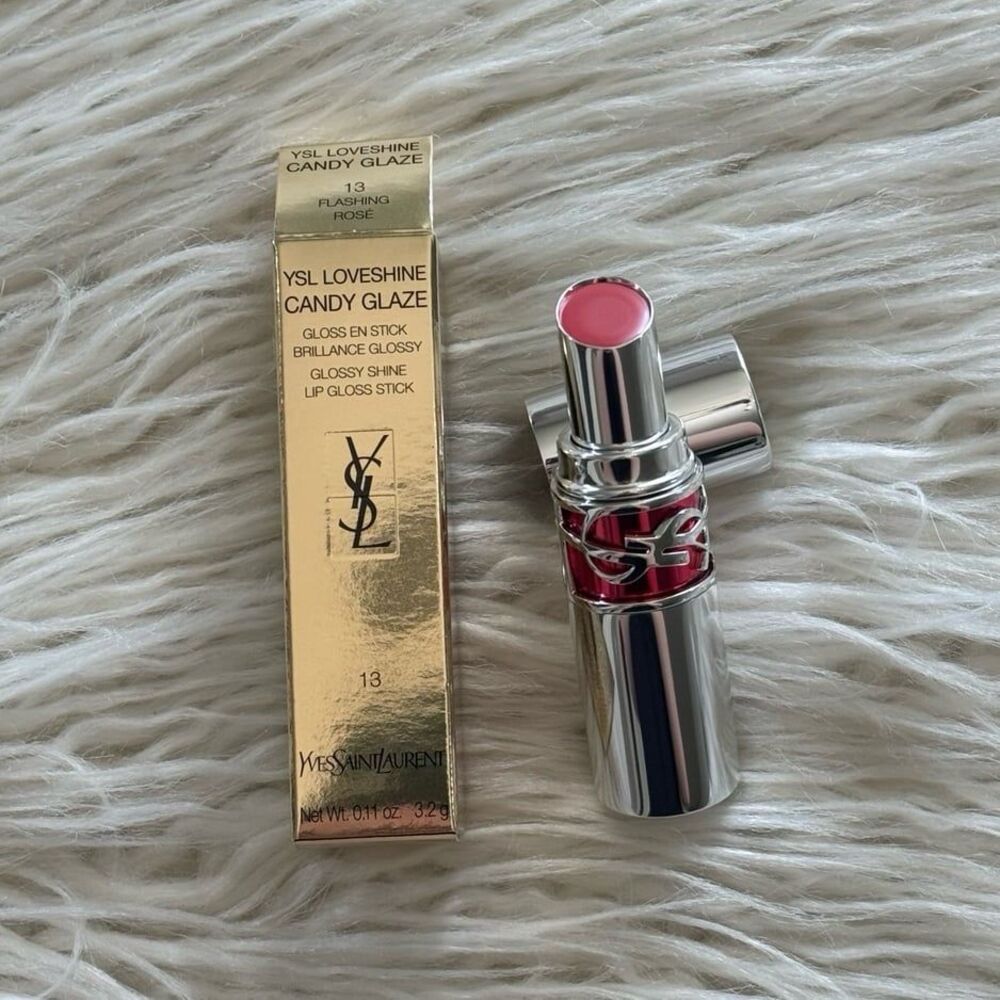 YSL Candy Glaze Lip Gloss Stick 13 Flashing Rose - Picture 6 of 11